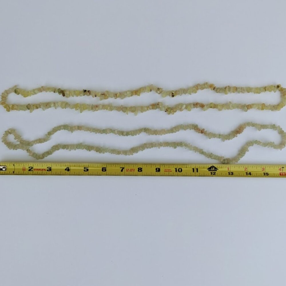 Long Aventurine Green Stone Semi Precious Necklaces